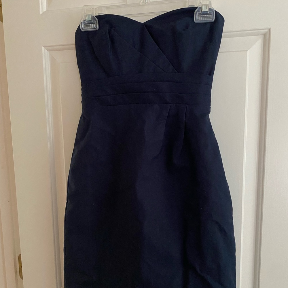 J.Crew Navy Strapless Dress